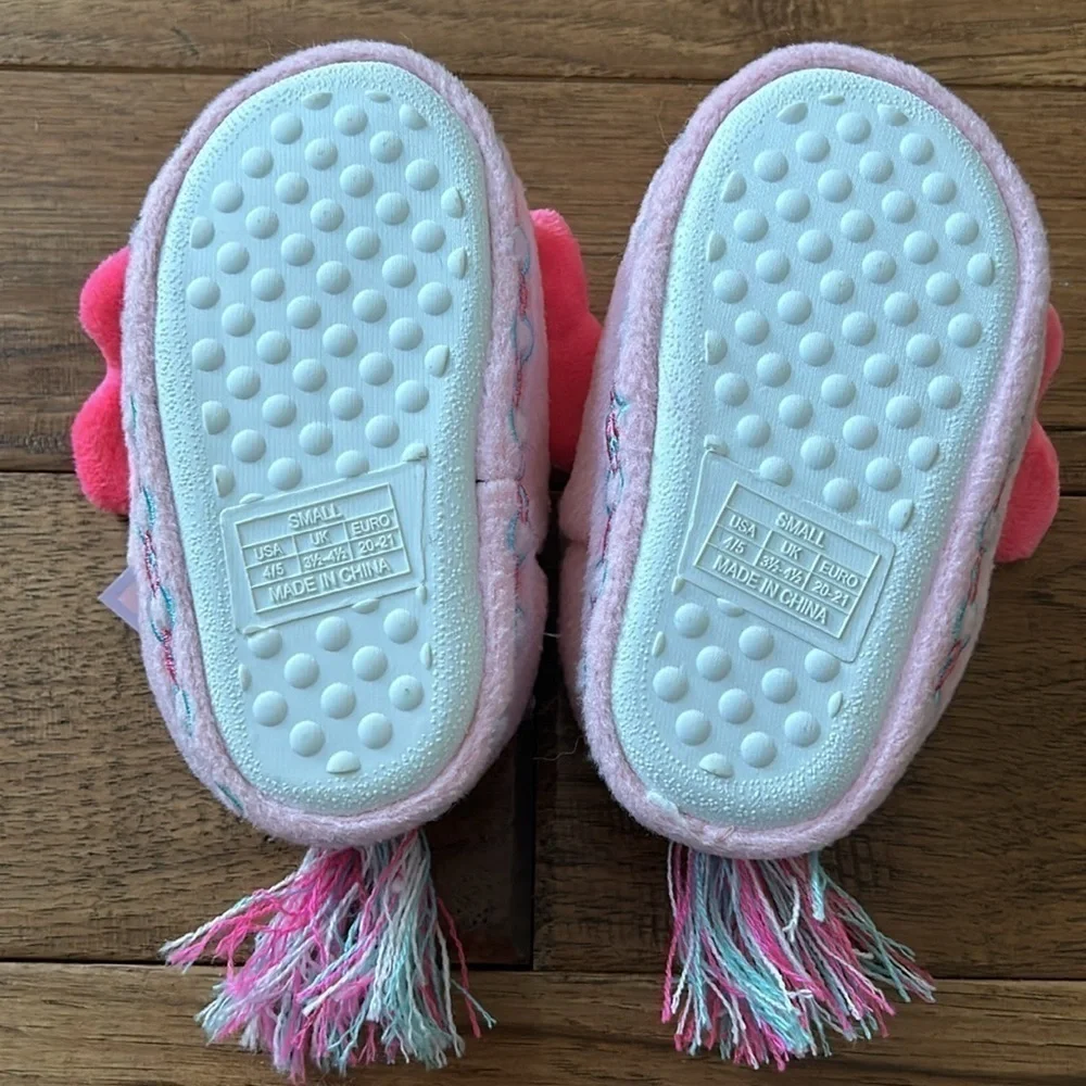 Capelli New York Cozy Slippers Pink Butterflies Toddler Size Small 4/5 New NWT